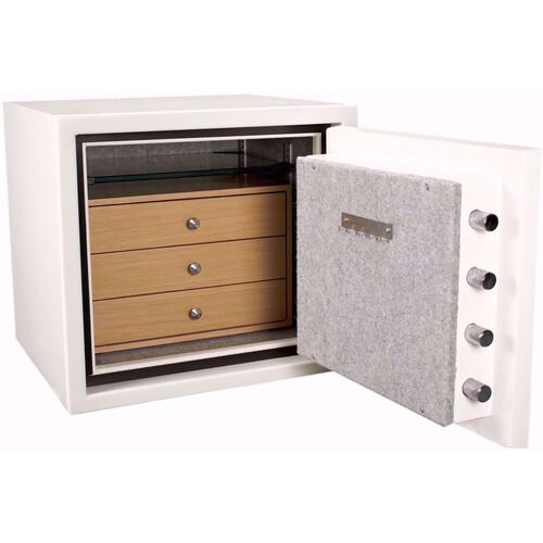 Barska AX13616 Keypad Fireproof Jewelry Safe (White)