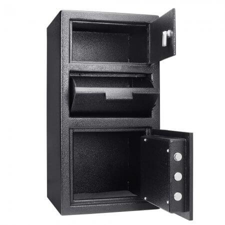 Barska AX13310 Front Loading Depository Safe (With Top Locker)