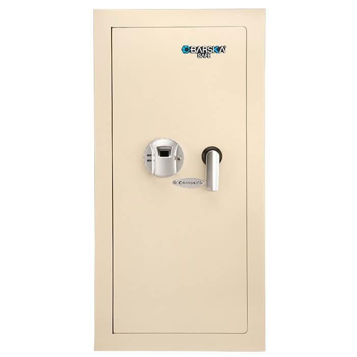 Barska AX12880 Biometric Wall Safe White (Left-Hand Swing)