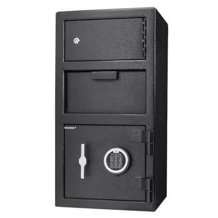 Barska AX13310 Front Loading Depository Safe (With Top Locker)