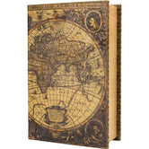 Barska CB12480 Antique Map Book Lock Box With Key Lock
