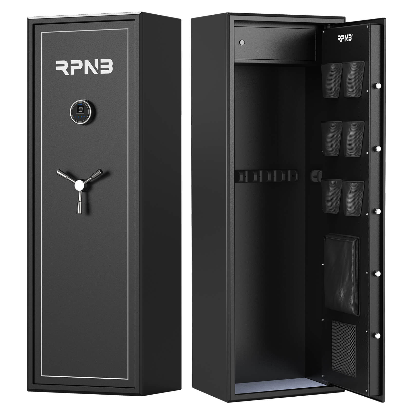 RPNB RP10FR Biometric Large 10 Gun Cabinet with Quick Access Electronic Digital Lock
